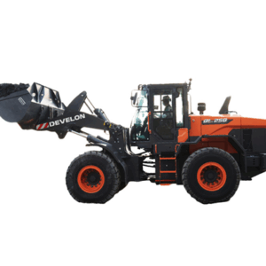 Develon wheel loader, wheel loader, construction equipment, earthmoving equipment, material handling equipment, heavy machinery, loader machine, industrial loader, site preparation equipment, loading machine, high-capacity loader, front-end loader, construction loader, multipurpose loader, hydraulic loader, rugged loader, quarry loader, mining loader, utility loader, heavy-duty loader